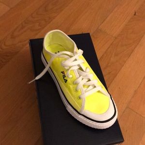 Neon Fila sneakers size 6